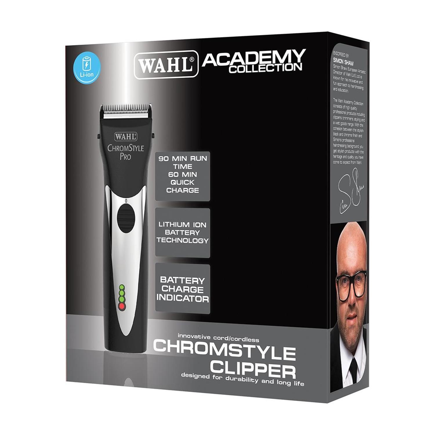 Wahl Professional Cordless Academy Chromstyle Hair Clipper With